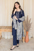 3 Piece Embroidered Shirt with Printed Wool Shawl