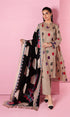 3 Piece Embroidered Dhanak Shirt with Printed Wool Shawl