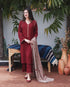 3 Piece Embroidered dhanak Shirt with Embroidered dhanak shawl