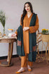 3 Piece Embroidered Dhanak Shirt With Embroided Dhanak shawl