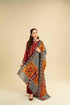 3 Piece Embroidered Lawn Shirt with Printed Monar dupatta