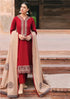 3 Piece Embroidered Dhanak Shirt with Embroidered Dhanak Shawl