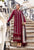 3 Piece Embroidered Dhanak Shirt with Printed Wool Shawl