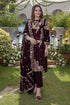 3 Piece Embroidered Velvet Shirt and Shawl with Silk trouser