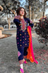 3 Piece Embroidered Lawn Shirt with Embroidered Chiffon Duppata
