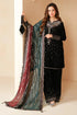 3 Pcs Embroidered Velvet Shirt and Trouser with Embroidered Chiffon dupatta