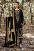 3 Piece Embroidered Dhanak Shirt with Printed Wool Shawl