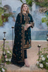 3 Piece Embroidered Velvet Shirt and Shawl with Silk Trouser
