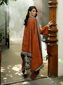 3 Piece Unstitched Heavy Embroidered Lawn Suit with Printed Lawn Dupatta